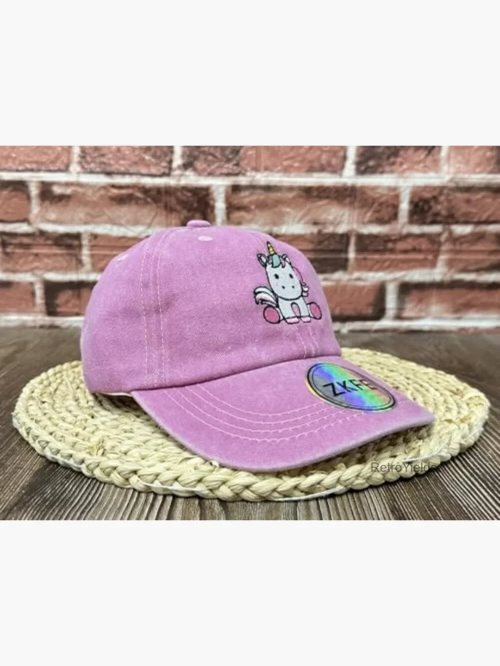 Kids Unisex Embroidered Unicorn Baseball Cap Adjustable